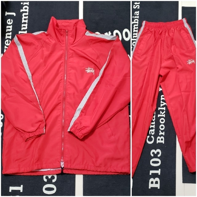 STUSSY - stussy ジャージセットアップ 赤色の通販 by tacca's shop