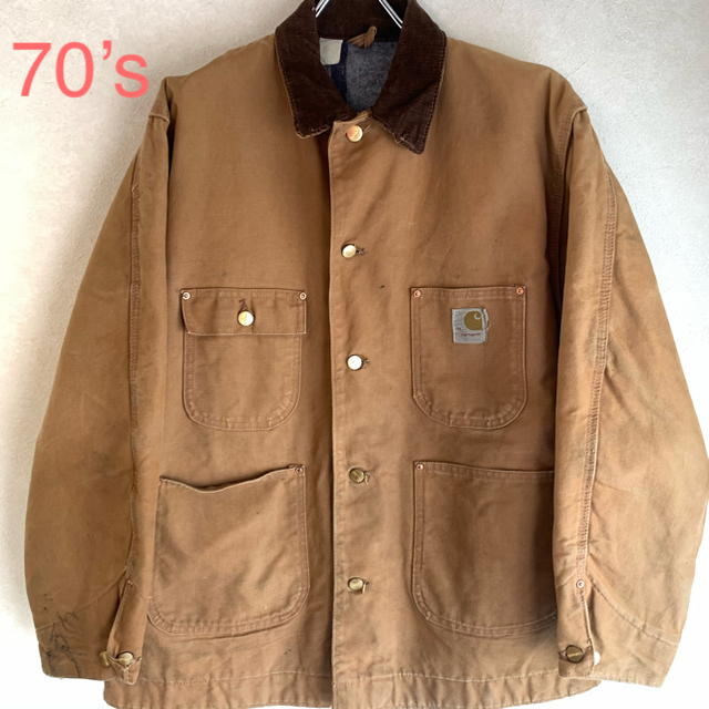 carhartt - 古着70's Carhartt プリントタグ ミシガンチョアコート
