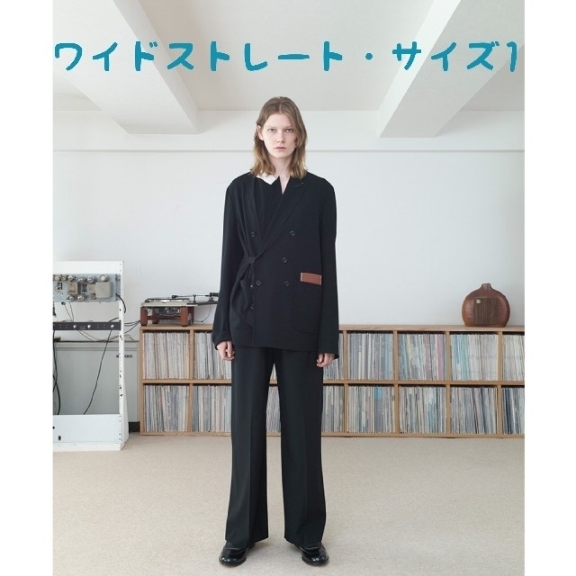 SUNSEA - SUNSEA 20ss Wide Straight Pants【サイズ1・黒色】の通販 by