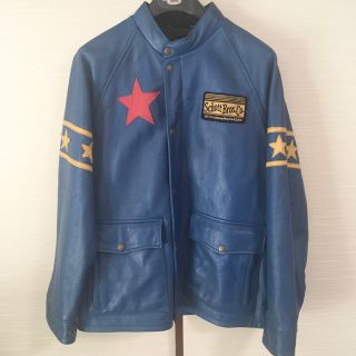 schott（ライダースジャケット ・ ブルー・ネイビー/青色系）のフリマ