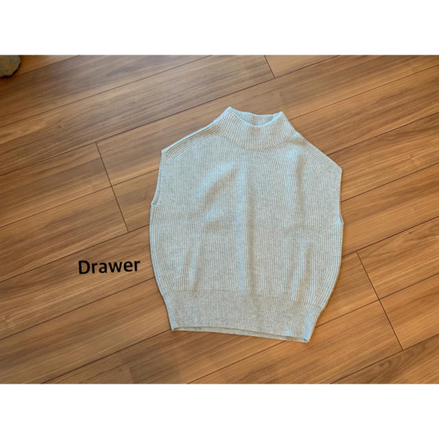 Mymk【Drawer/ドゥロワー】9G畦編みボトルネックノースリーブ Drawer