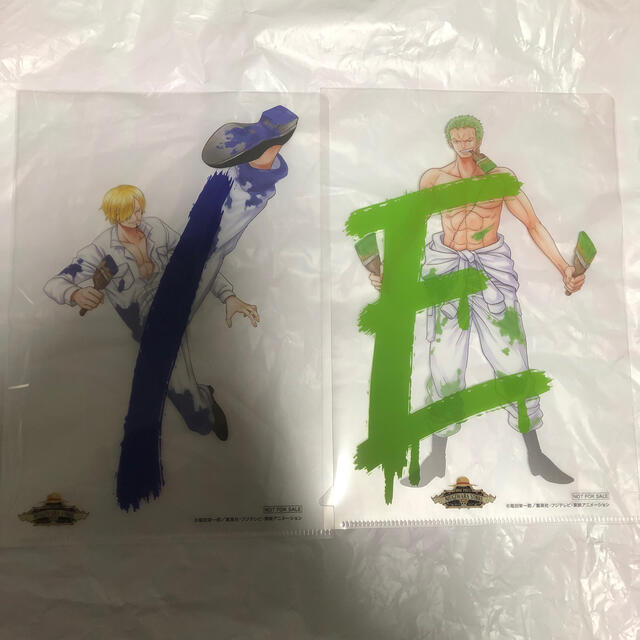 集英社 - ワンピース 麦わらストア ミニクリアファイル ゾロ サンジの