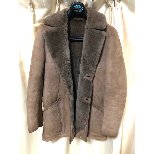 リアルムートン ムートン 羊革 シープスキン ランチコート レザー