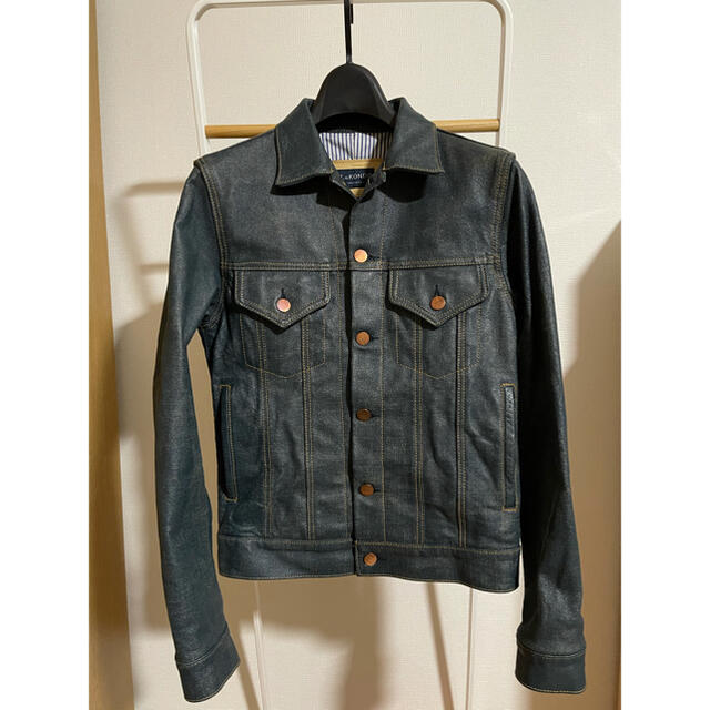 L&KONDO - L&KONDOルコンドリアルレザーGジャン本革本皮デニム調