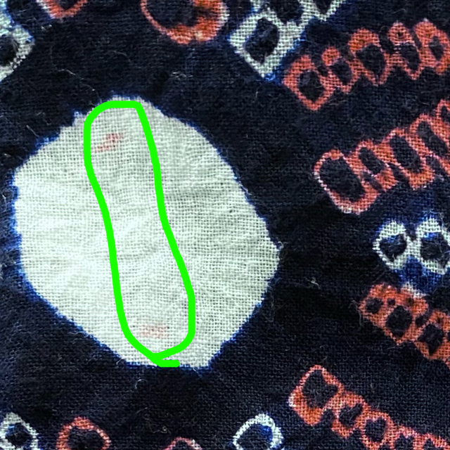 有松総絞り浴衣小紋、紺色生地に全体に花柄入 有松総絞り