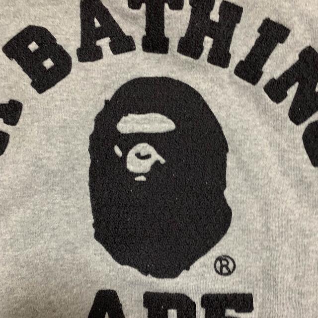 A BATHING APE - 激レアL！ BAPEカレッジ猿刺繍スウェット灰の通販 by