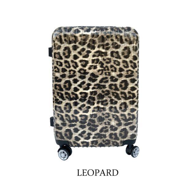 キャリーケース ヒョウ柄 Lサイズ レオパード 新品 拡張機能付きの通販