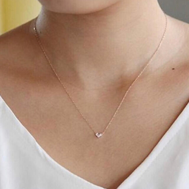 4℃ - 新品同様 4°C k10 ダイヤ ハート ネックレス ✨の通販 by にこ's