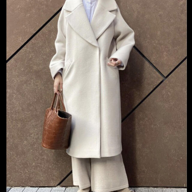 Noble - NOBLE / メランジエアーウール ワイドカラーコートの通販 by