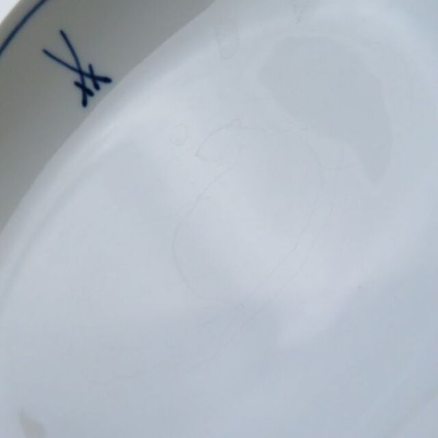 MEISSEN - マイセン ホワイトマイセン オーバルプレート2枚 ペア双剣