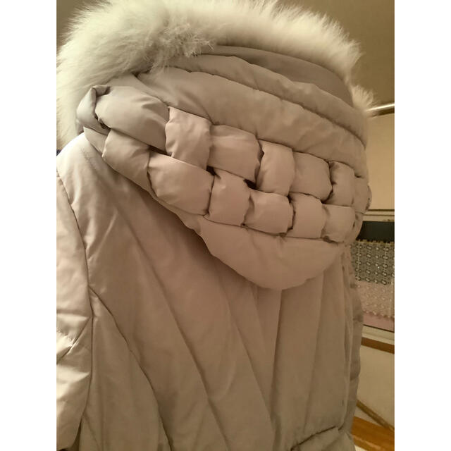 dinos - ディノスDAMAブルーフォックスファー付き 撥水加工ダウン