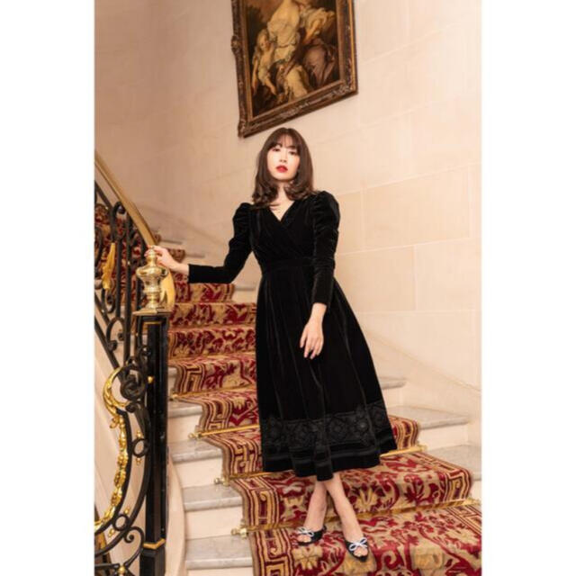 Her lip to - Embroidered Velour Midi Dressの通販 by 32shop
