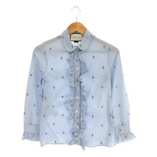 GUCCI/グッチ/花柄レース/フリル/長袖ブラウス/シャツ36/2017 美品