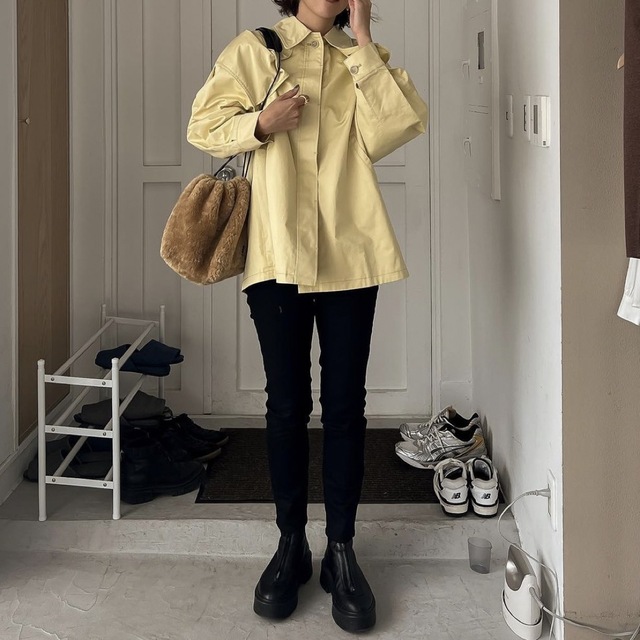 CAVEZA ROSSO カベサロッソ ステンカラータックスリーブブルゾン