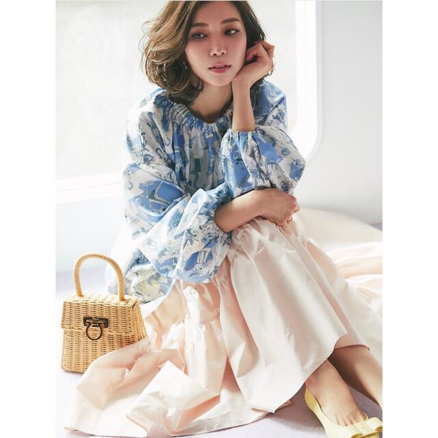 セブンテンバイミホカワヒト カラーティアードスカート(ライトピンク)