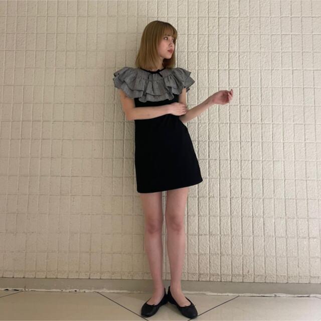 épine - 新品 epine double frill ribbon onepieceの通販 by こん