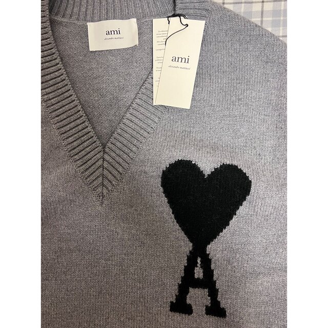 ami - 【全新美品】Ami de Coeur ニットベスト ロゴ ベストLの通販 by