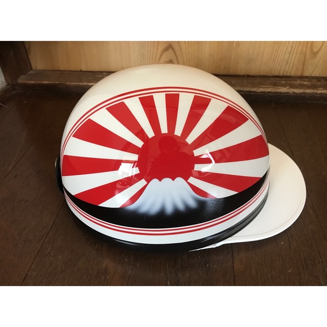 富士日章 コルク半 ヘルメット 三段シート ロケットカウル アルフィン