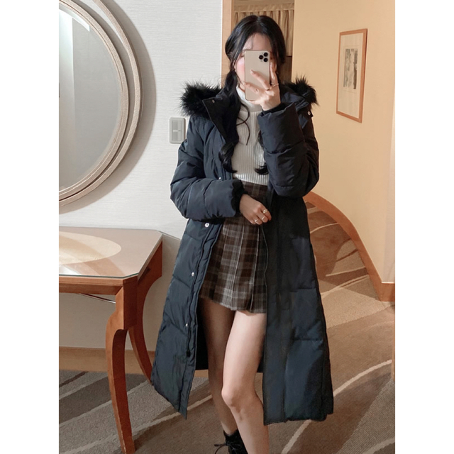 GRL - 【新品】GRL リボンベルトフード付きロング中綿ダウンコート