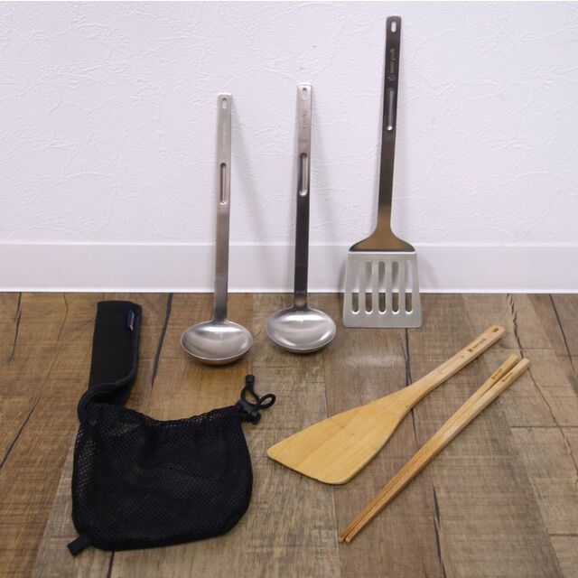 スノーピーク クッキングツール3点 他メーカー収納ケース付き 廃盤品