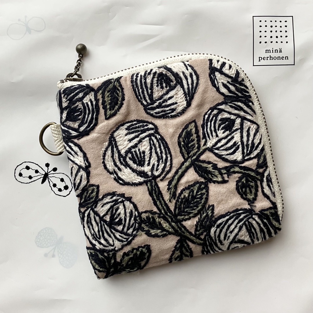 ハンドメイド お財布 ポーチ ※プロフ必読 ミナペルホネン rosyの通販