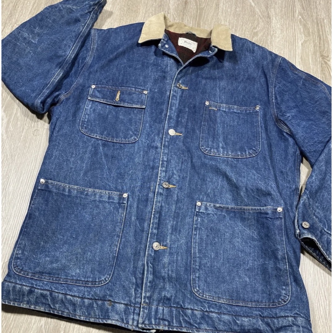 Polo by Ralph Lauren デニム カバーオール 裏地チェック M