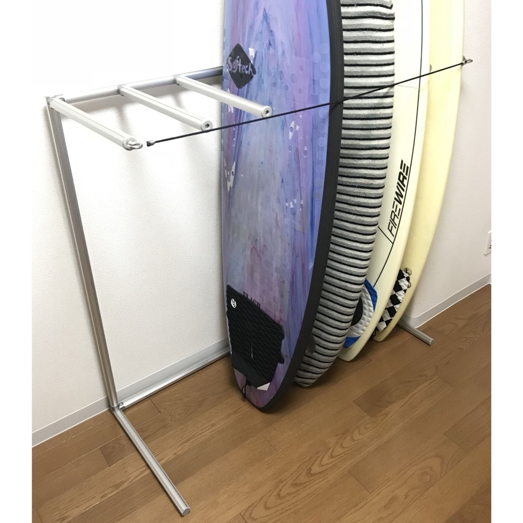 新品 アルミ製ボードラック サーフボードラック スノボーラック 6収納