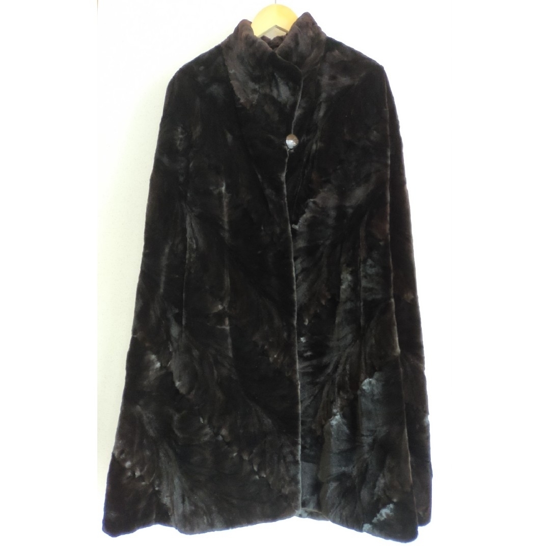 CELINE - 美品！CELINE セリーヌ シェアードミンク毛皮ポンチョコート