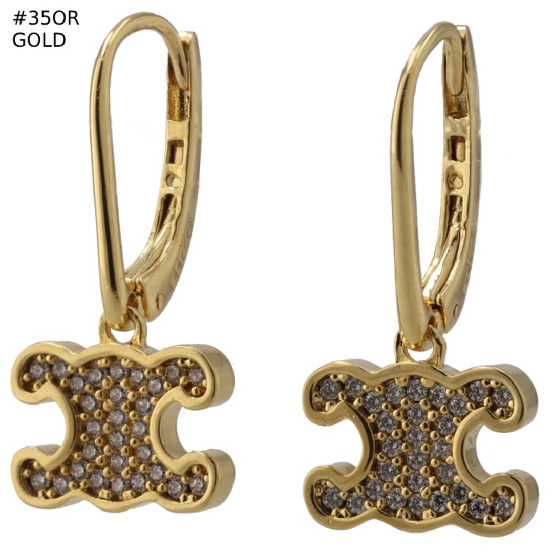 CELINE - セリーヌ CELINE ピアス トリオンフ ラインストーン