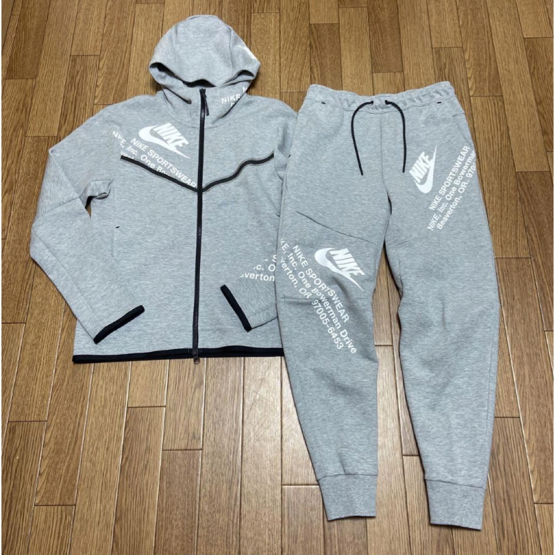 NIKE - ナイキ XLサイズ メンズ テックフリース セットアップ グレーの