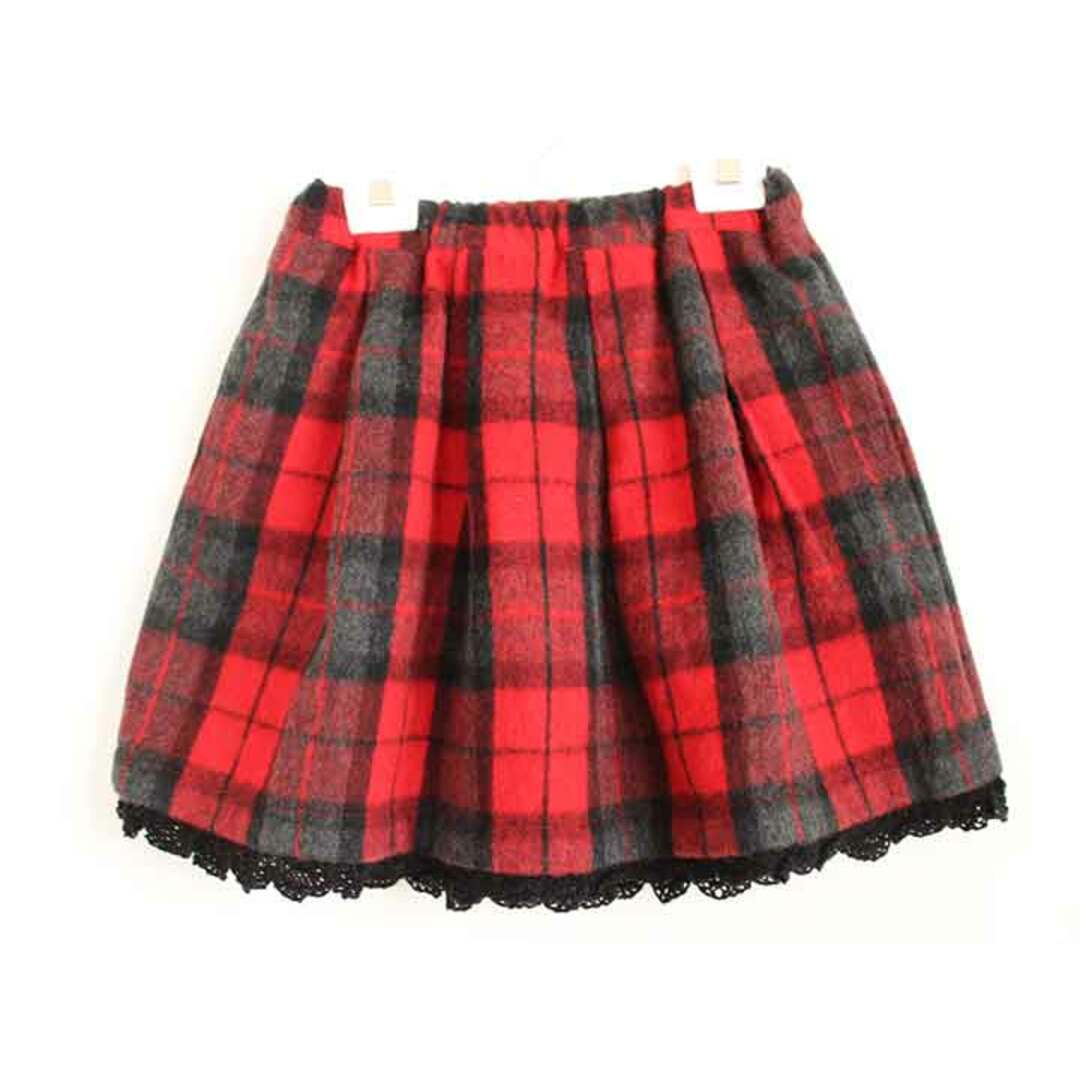 familiar - †ファミリア/familiar†140cm スカート 赤×黒【中古】子供服