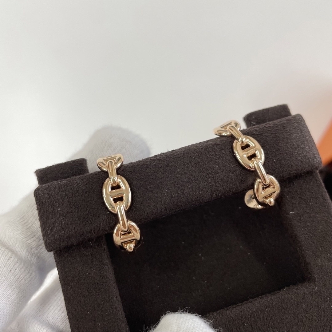 HERMES - HERMES エルメス シェーヌダンクルアンシェネ ピアス K18PG