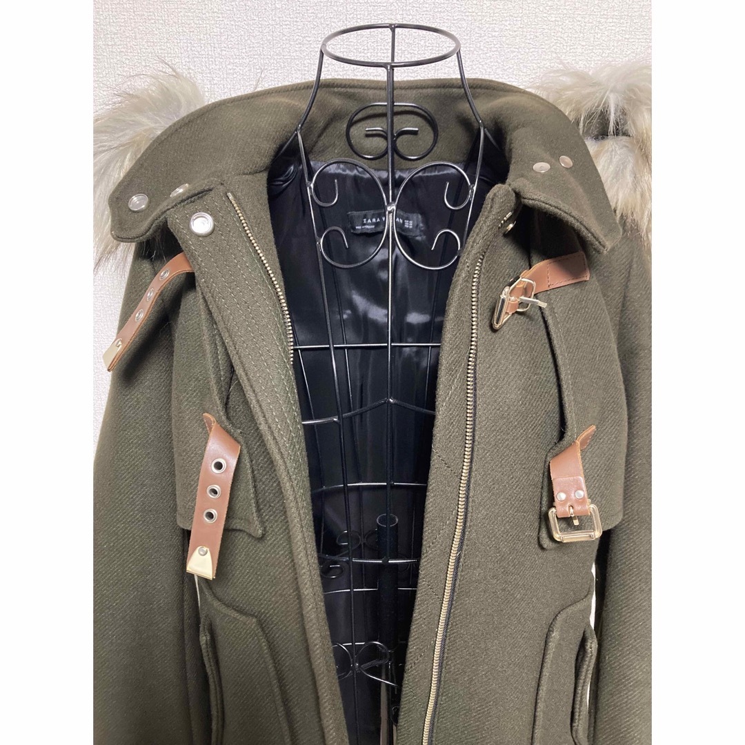 ZARA - ZARA / ファーフード付ダッフルコートの通販 by もんか's shop