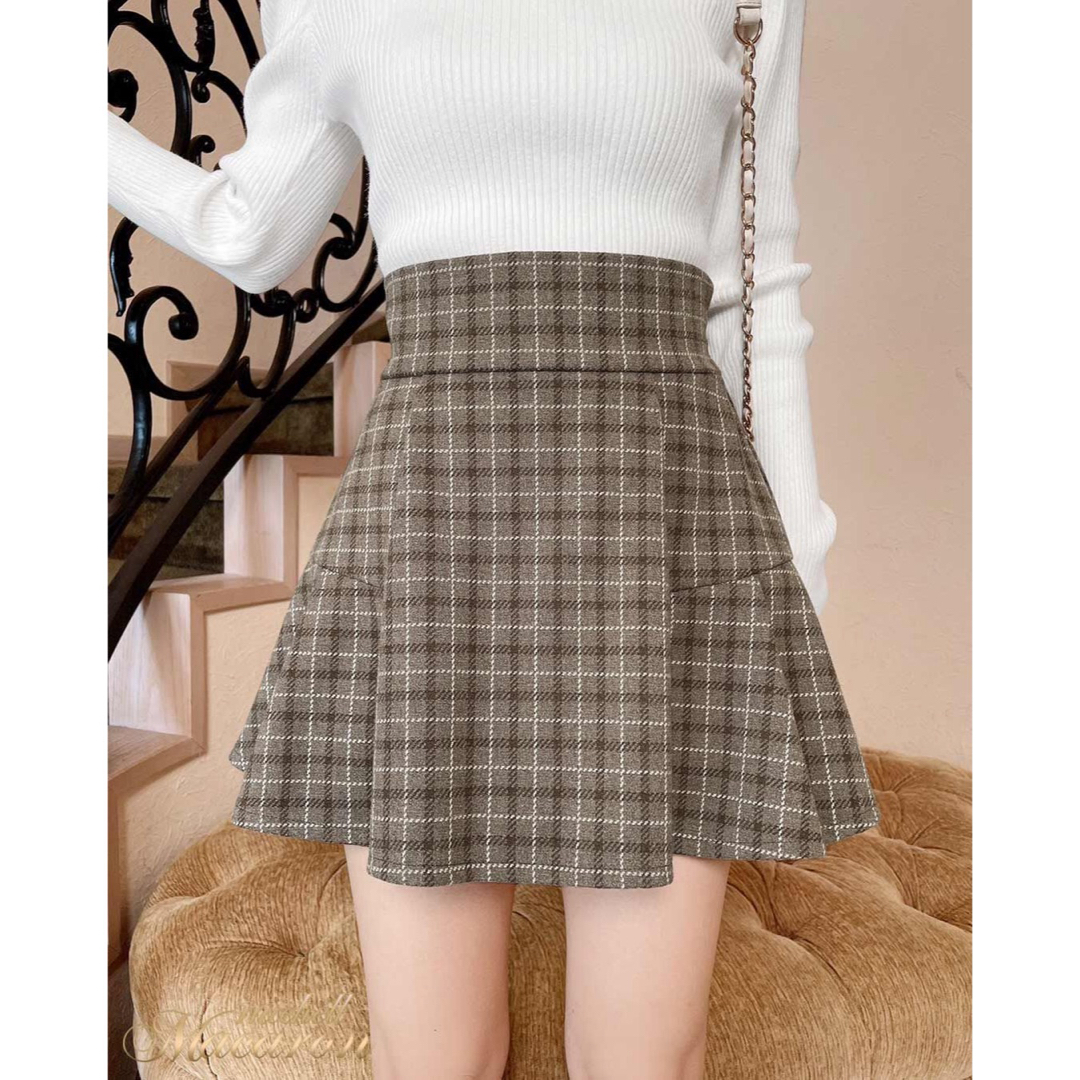 michellMacaron - ミシェルマカロン/チェックプリーツスカートの通販