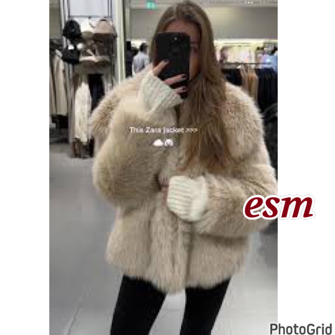 ZARA - ZARA ショート丈フェイクファーコートの通販 by esm☆'s shop