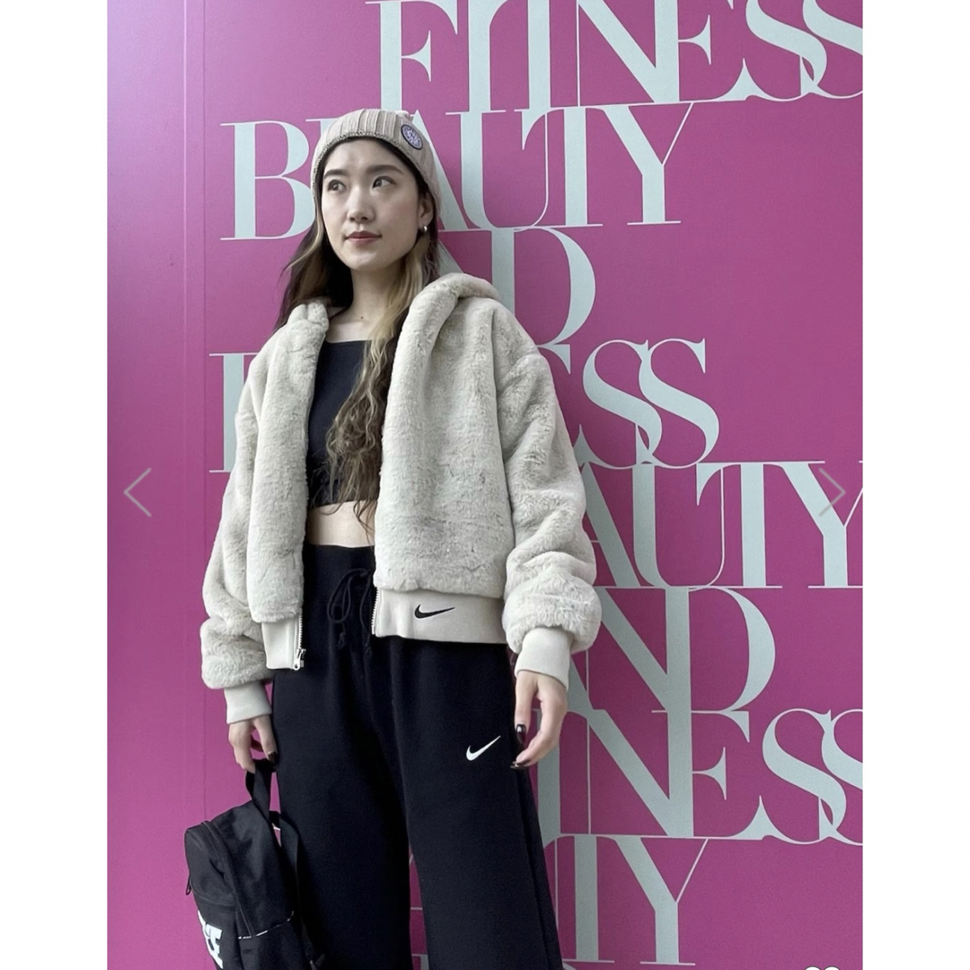 NIKE - 【NIKE】ナイキ スポーツウェア フェイク ファー ジャケット