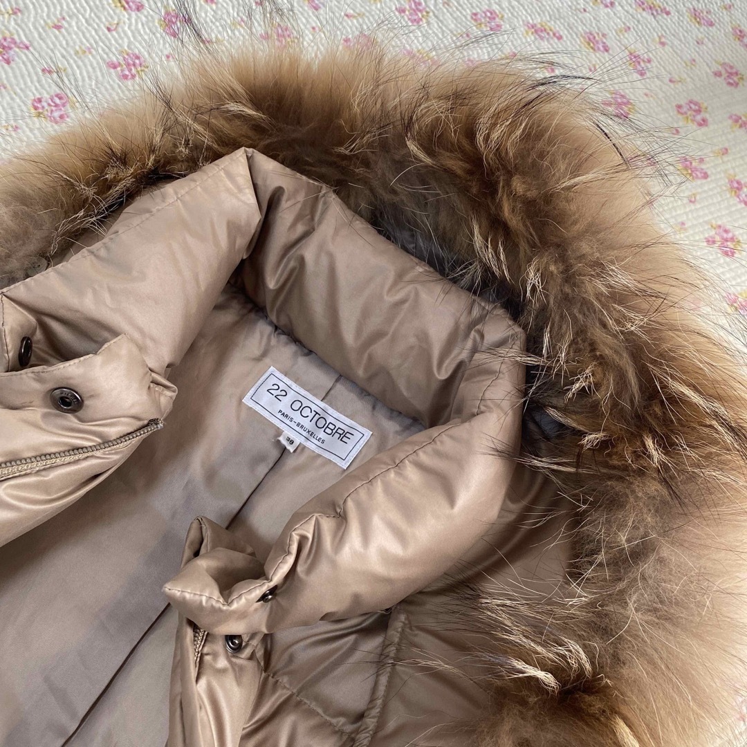 22 OCTOBRE - 22OCTOBRE ダウンコート 38 暖かい ダウン80％ ベージュ