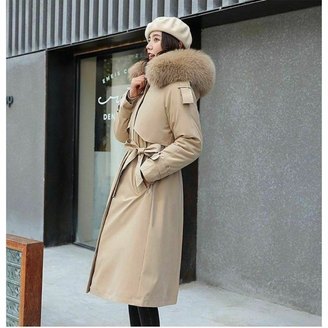 秋冬 新品 アウター モッズコート 3way ベージュ色 フード付き コート