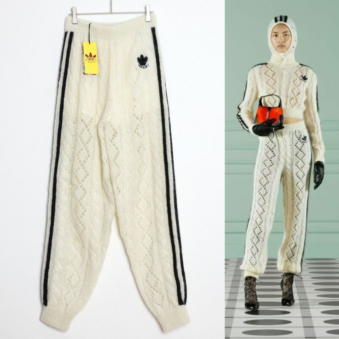 GUCCI - adidas×GUCCI 国内正規品 22AW モヘアニット ジョギングパンツ