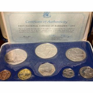 バルバドス 1973年 プルーフコインセット 銀貨 フランクリンミント製の