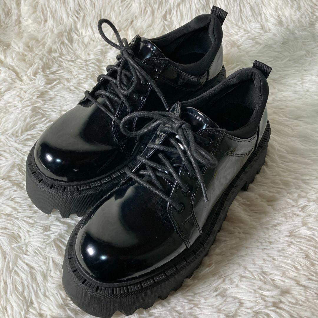 ZARA - 極美品 ZARA ザラ 厚底 トラックソール レースアップシューズ