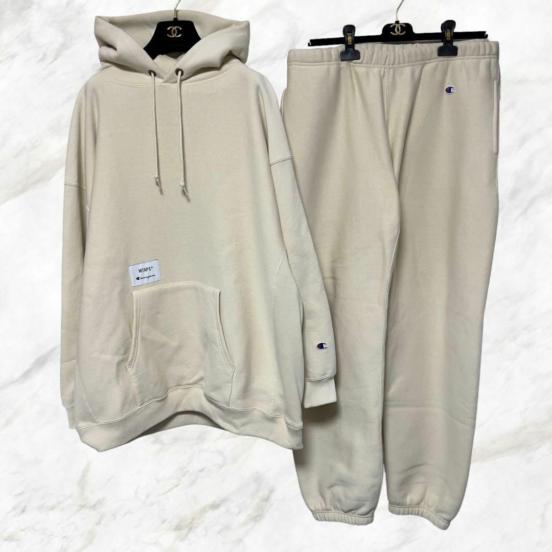 W)taps - ￼ WTAPS × Champion スウェットセットアップ サンドベージュ