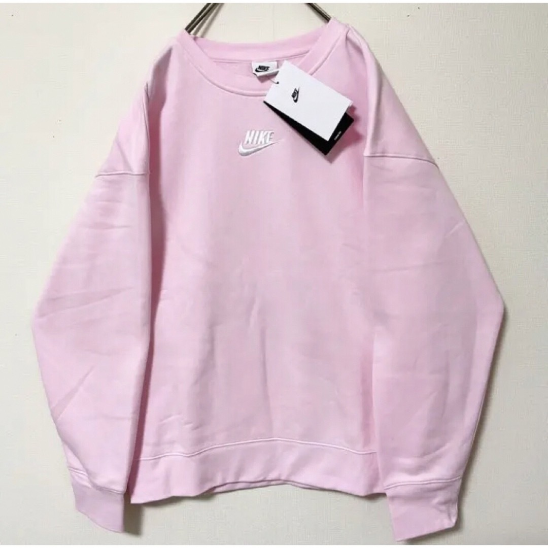 NIKE - タグ付き未使用！NIKE ナイキ ロゴ刺繍 ピンク スウェットの