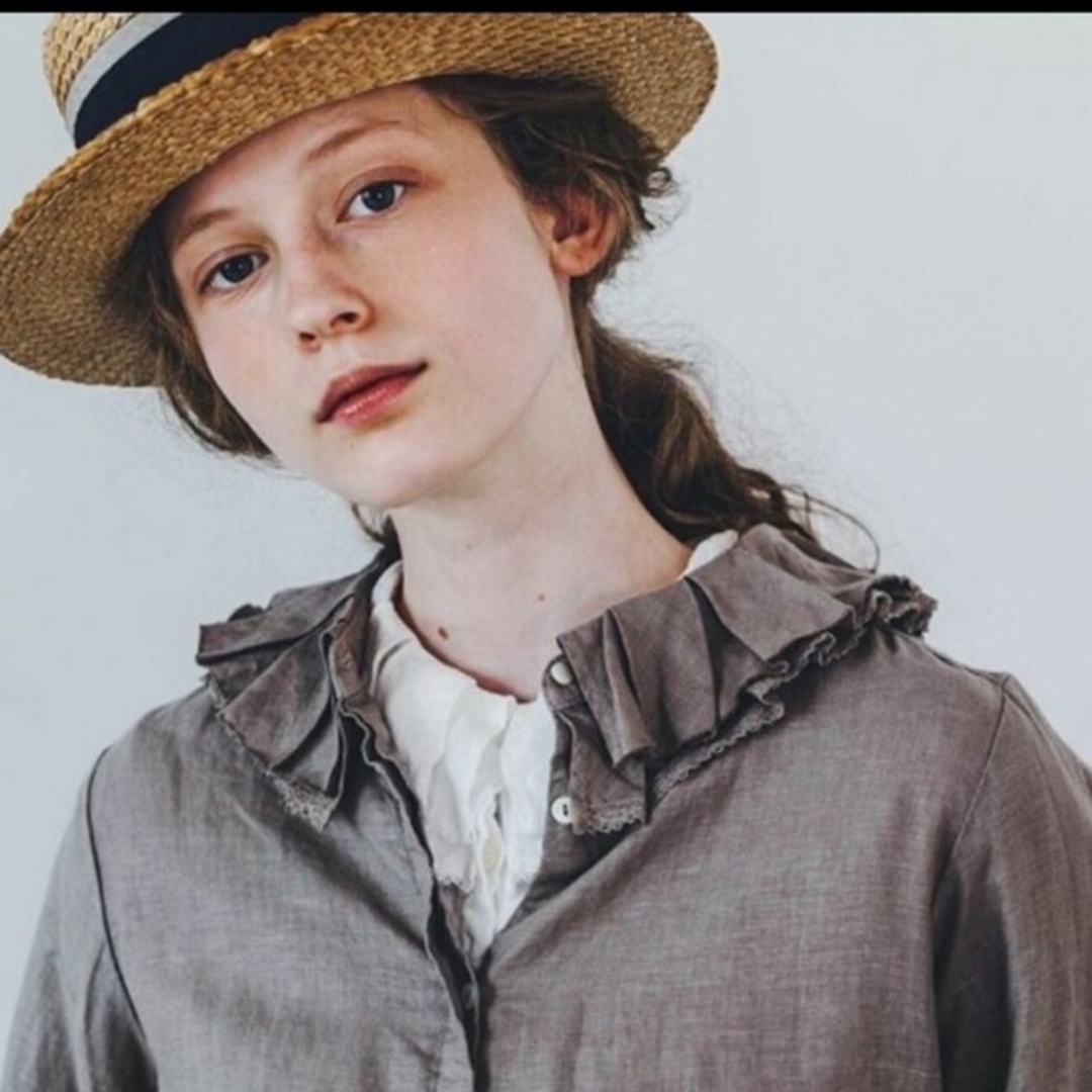 nest Robe - リネンリバーレースラッフルカラーブラウスの通販 by ぽん