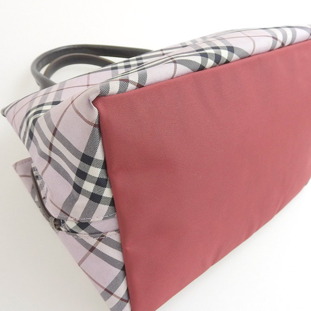 BURBERRY - バーバリー チェック ハンドバッグ ナイロン ピンクの通販