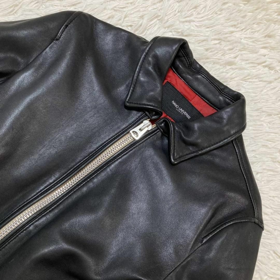 nano・universe - 極美品 M ナノユニバース ラムレザー ライダース