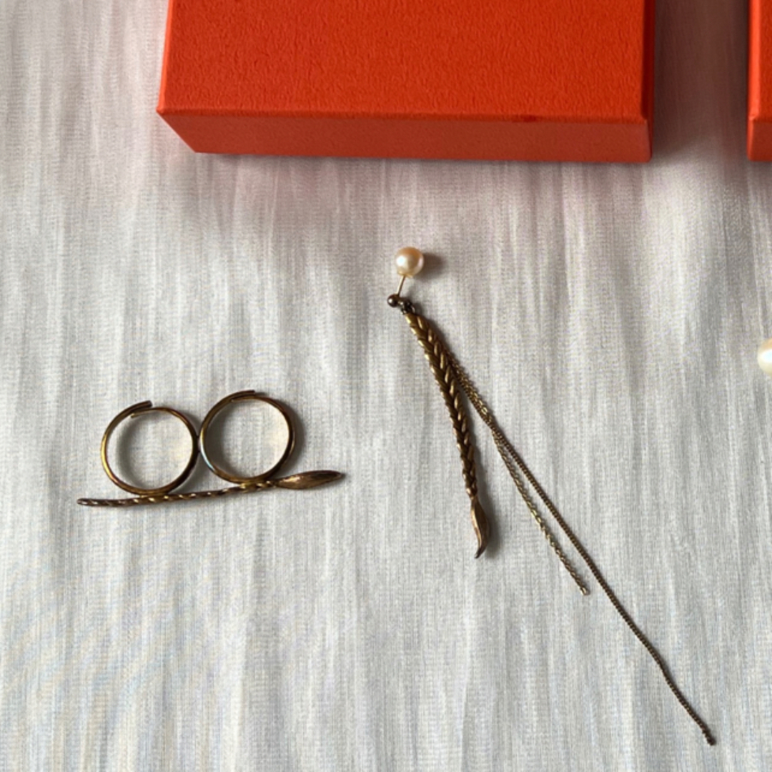 Sleep - YUKI sleep みつあみ リング ピアス セットの通販 by のの