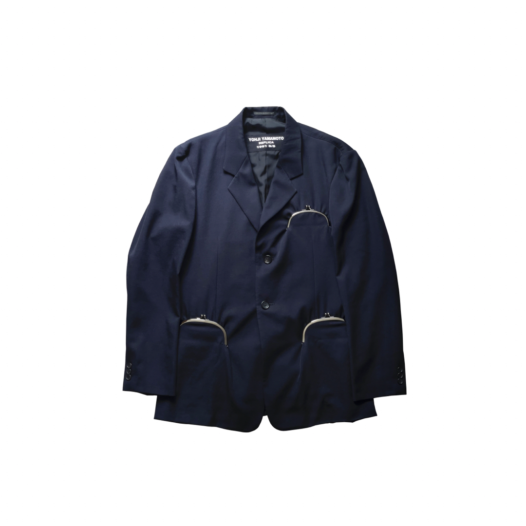 美品Paul Smith テーラードジャケット カノニコ 裏地花柄 L 紺色