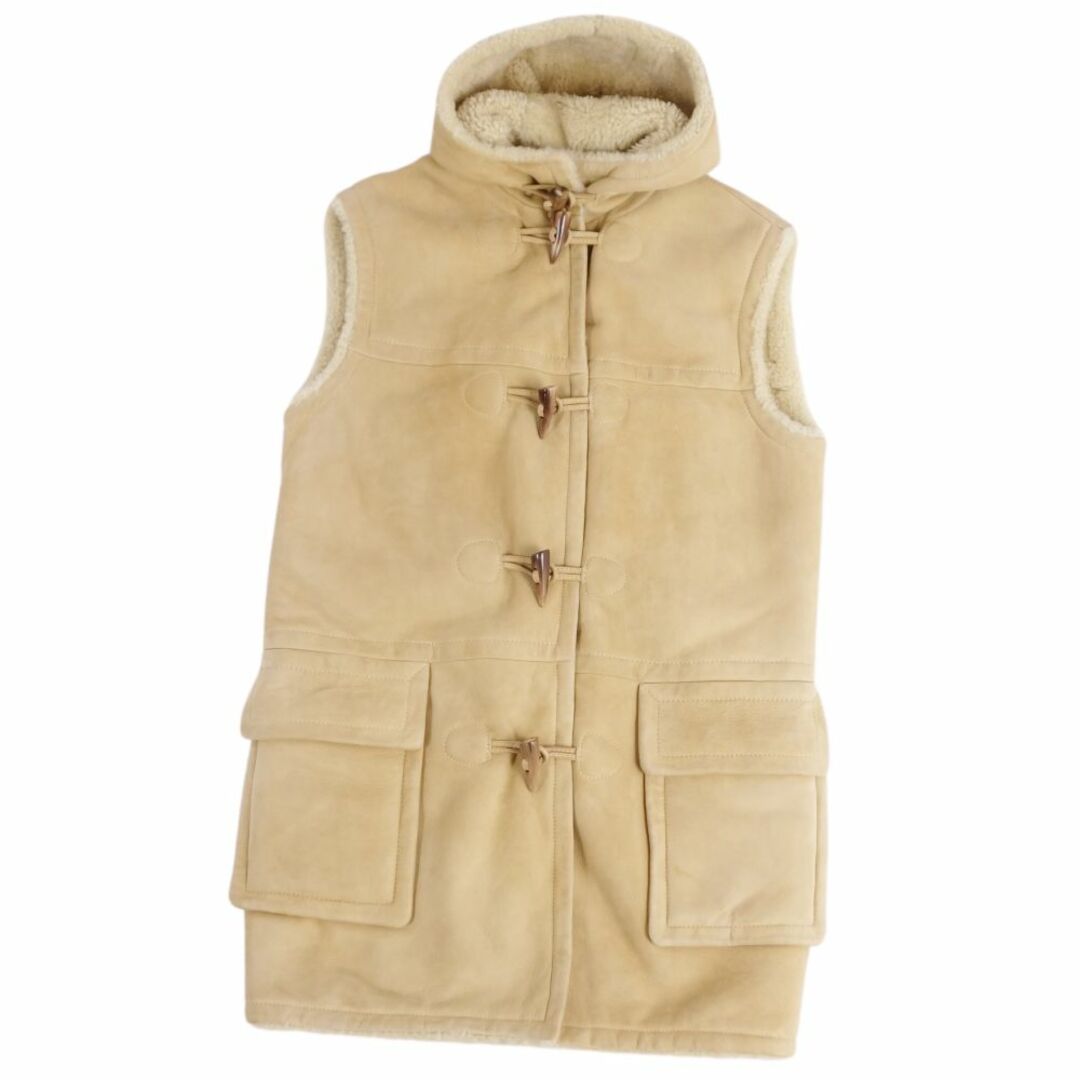 HERMES - 美品 エルメス HERMES ノースリーブ ダッフルコート フード