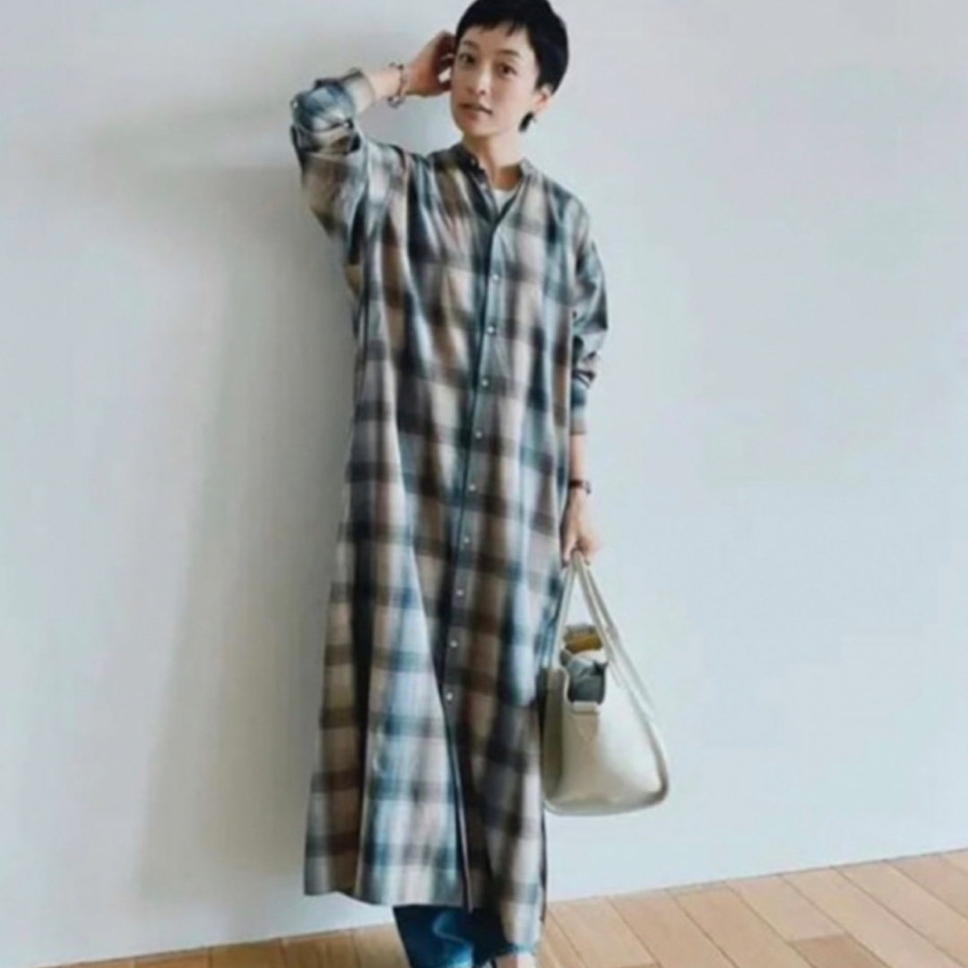 AURALEE - AURALEE チェックワンピース グリーンの通販 by yofi